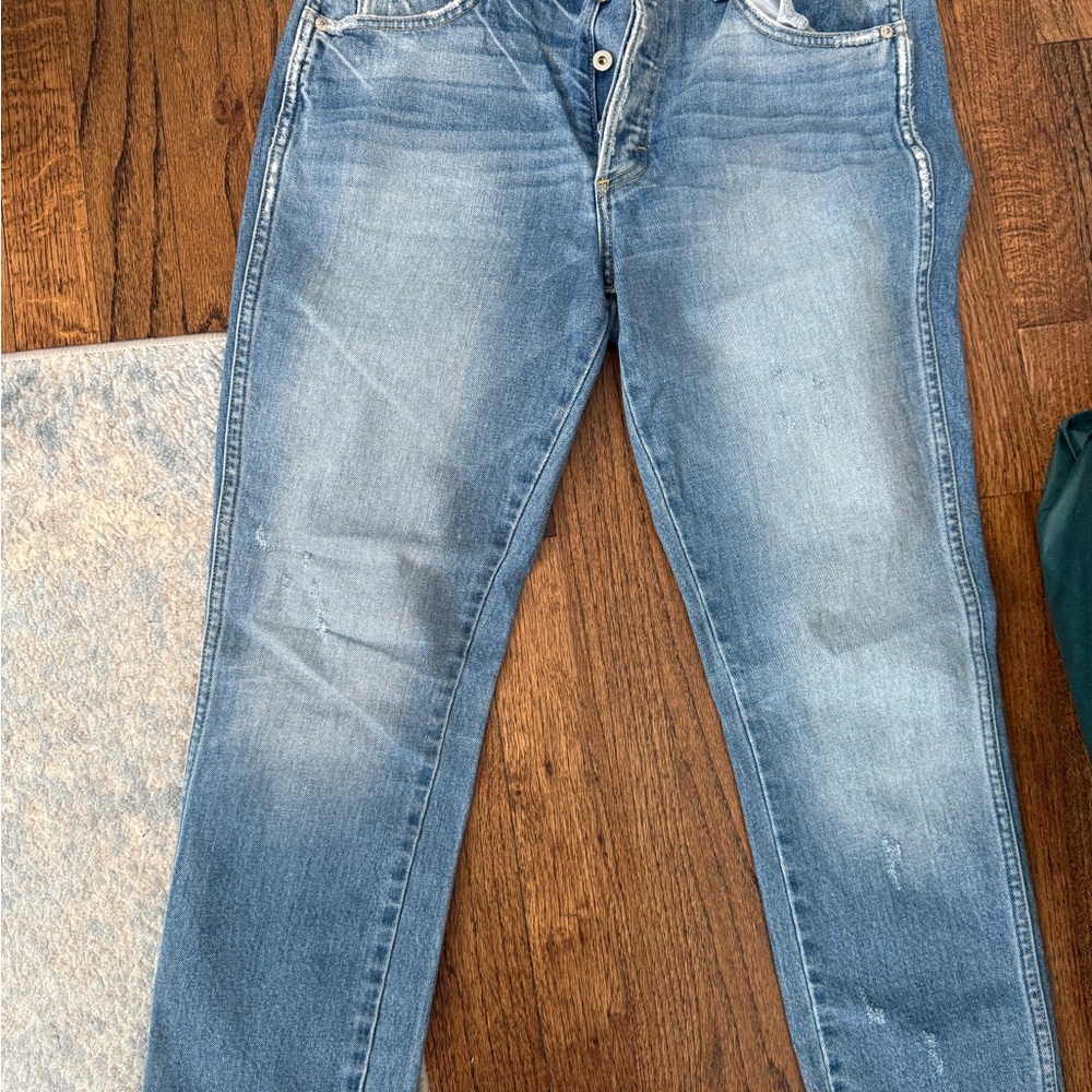 AMO Light Blue Denim Jeans- High-Rise